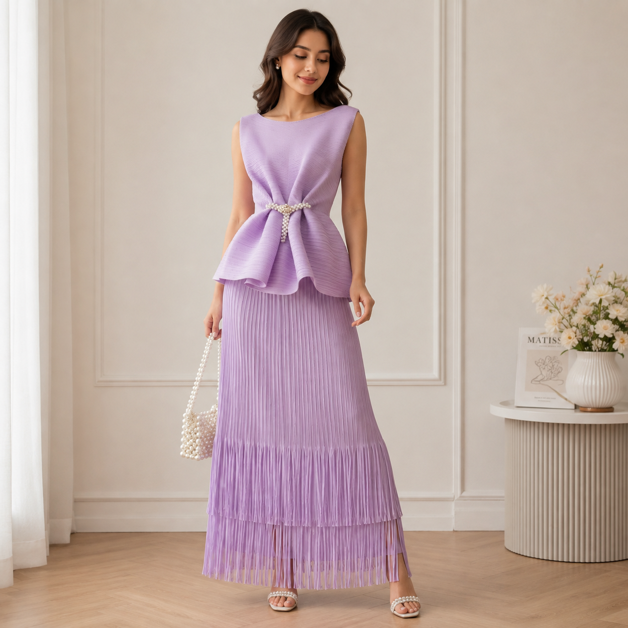 ChatGPT Image Aug 1, 2026, 09_47_10 PM Pleated Skirt Dress - Image 1