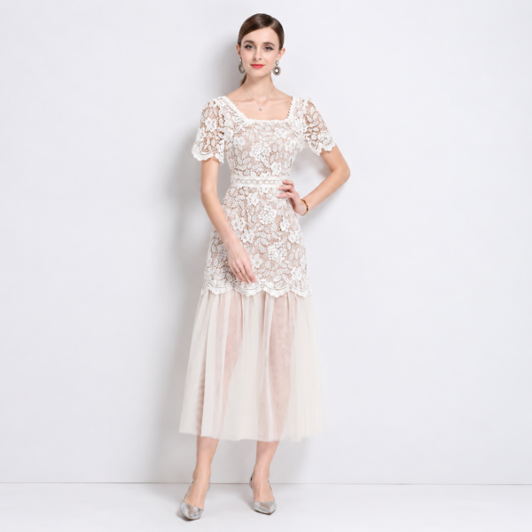 Laced Half Sleeve Midi