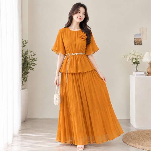 Three-dimensional Skirt Set